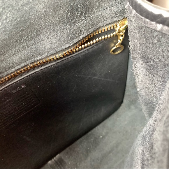 Vintage Coach Medium Black Leather Station Satchel - Picture 13 of 16